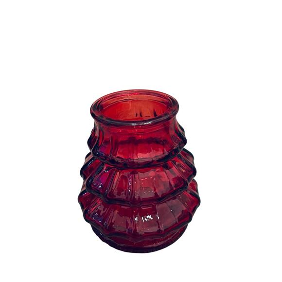Glass Christmas Tree Shot Glasses Set of 4 Holiday Red New - Picture 3 of 16